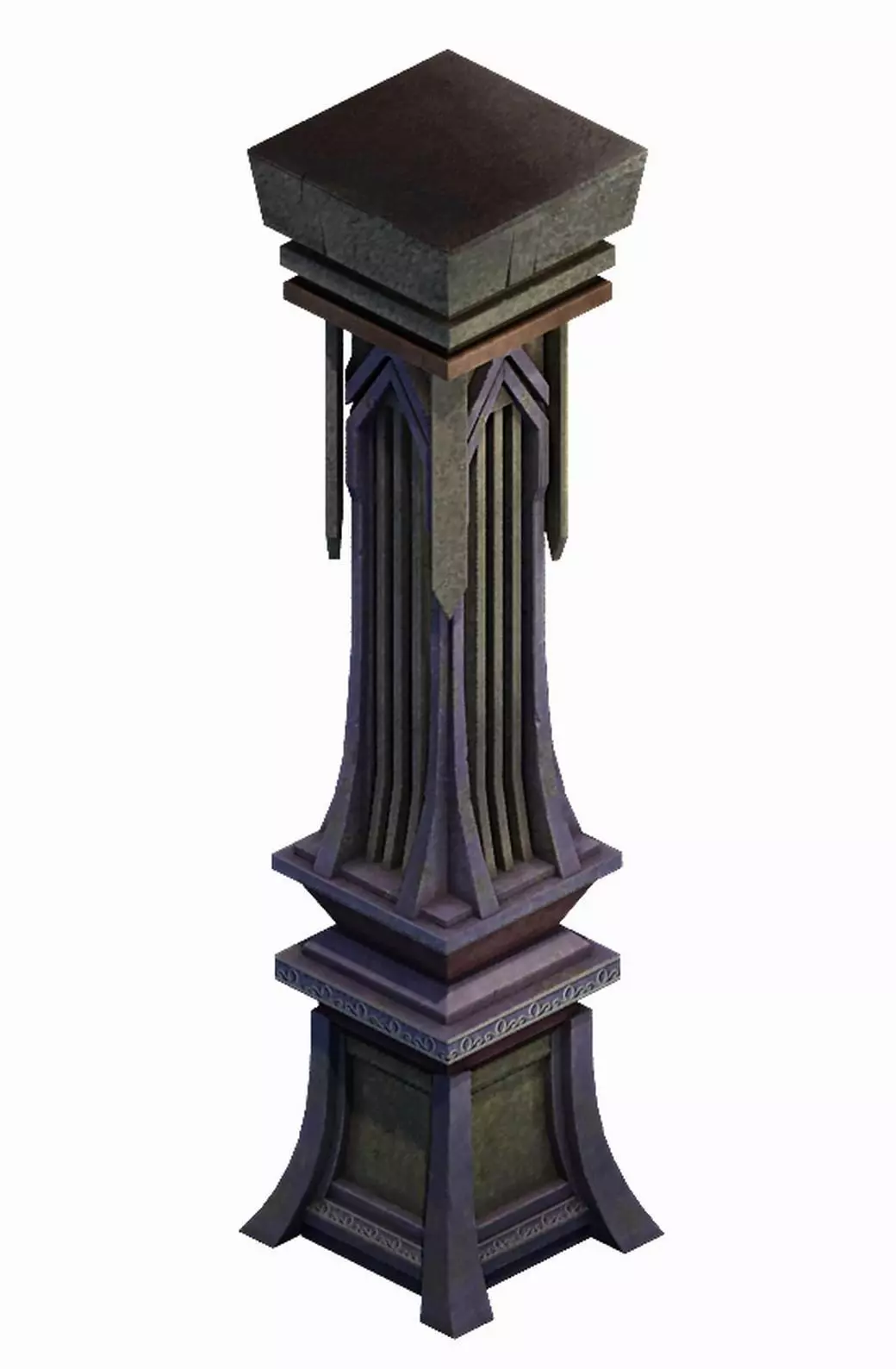 Tang Evil creatures - pillars 01 3D model_0