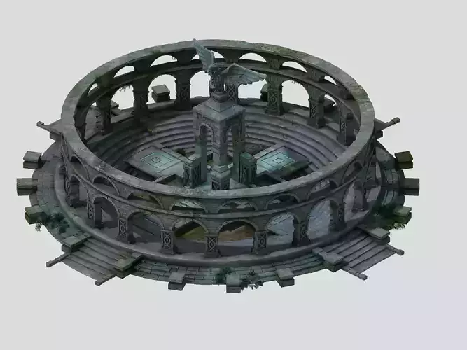 Tang Sennard - city center decoration - Roman beast 3D model