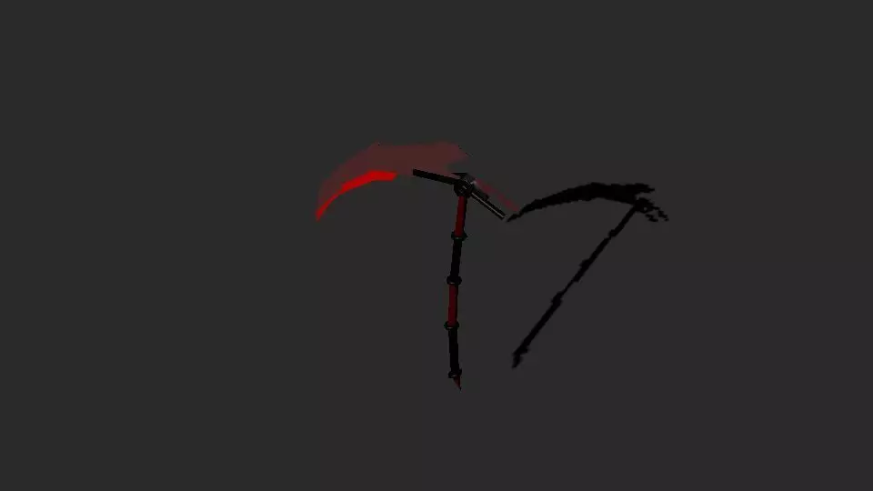meele wepons 2 sword and scythe 3D model_0