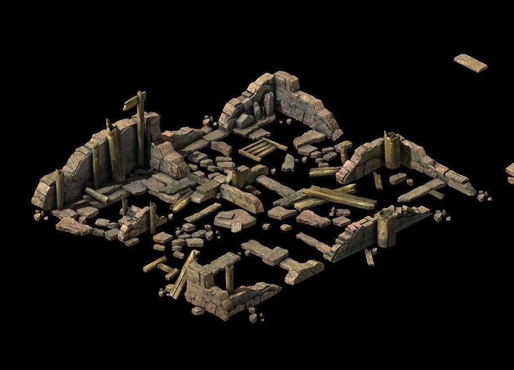 Tang Senad hills - building ruin 1 3D model_1