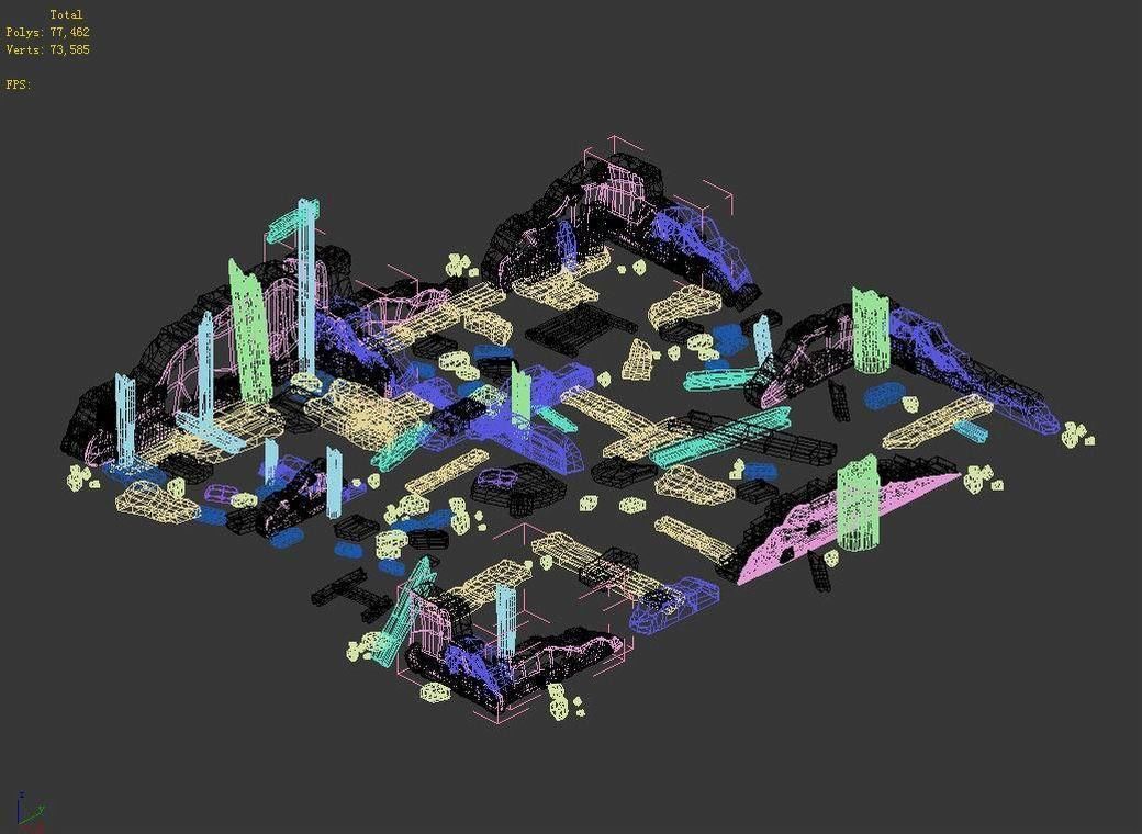 Tang Senad hills - building ruin 1 3D model_4