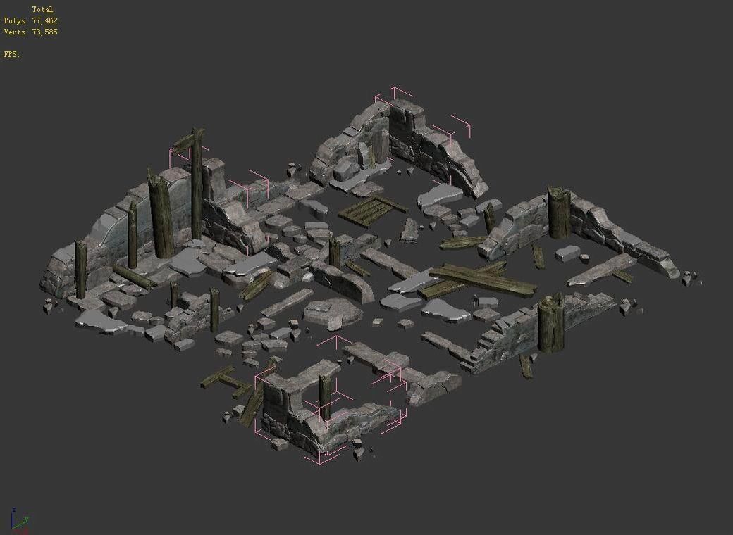 Tang Senad hills - building ruin 1 3D model_3