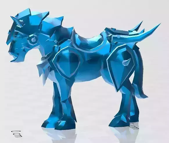 Cheval metal horse 3D print model