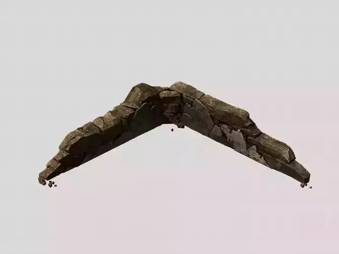 Tang Sennard - stone wall - damaged