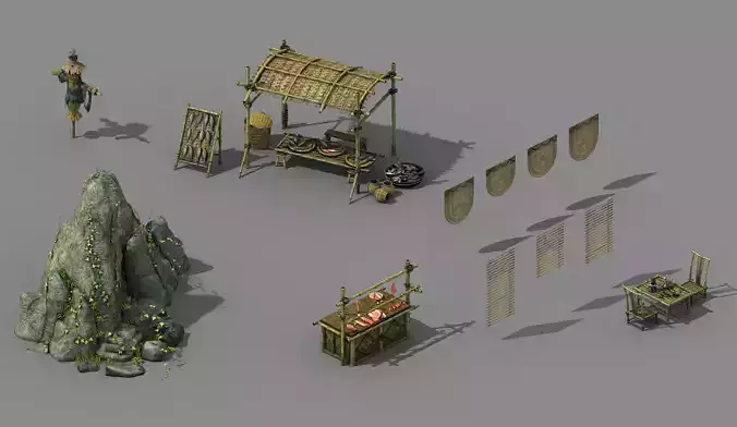 Tang New Village - objects