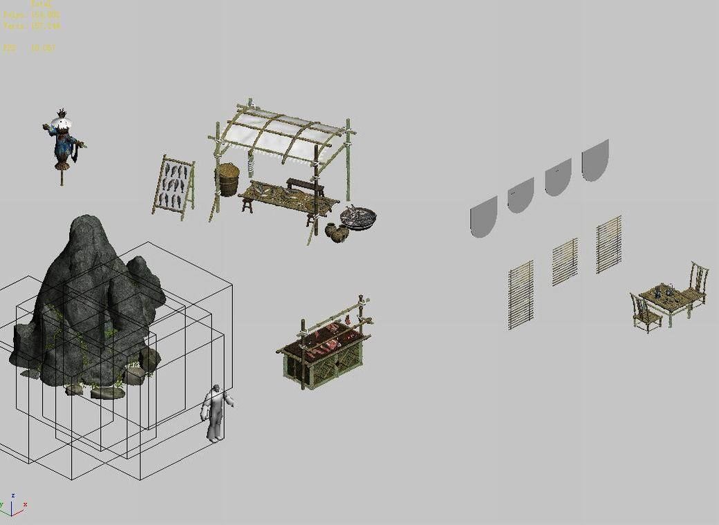 Tang New Village - objects 3D model_5