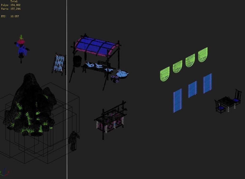 Tang New Village - objects 3D model_4