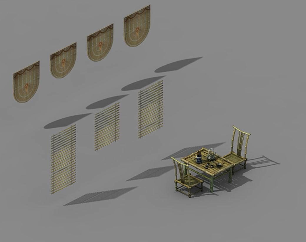 Tang New Village - objects 3D model_2