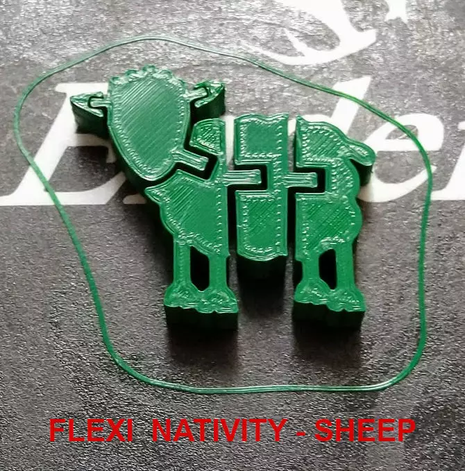 TWO FLEXI MODELS - Sheep and Cow - Nativity Collection - Belen 3D print model