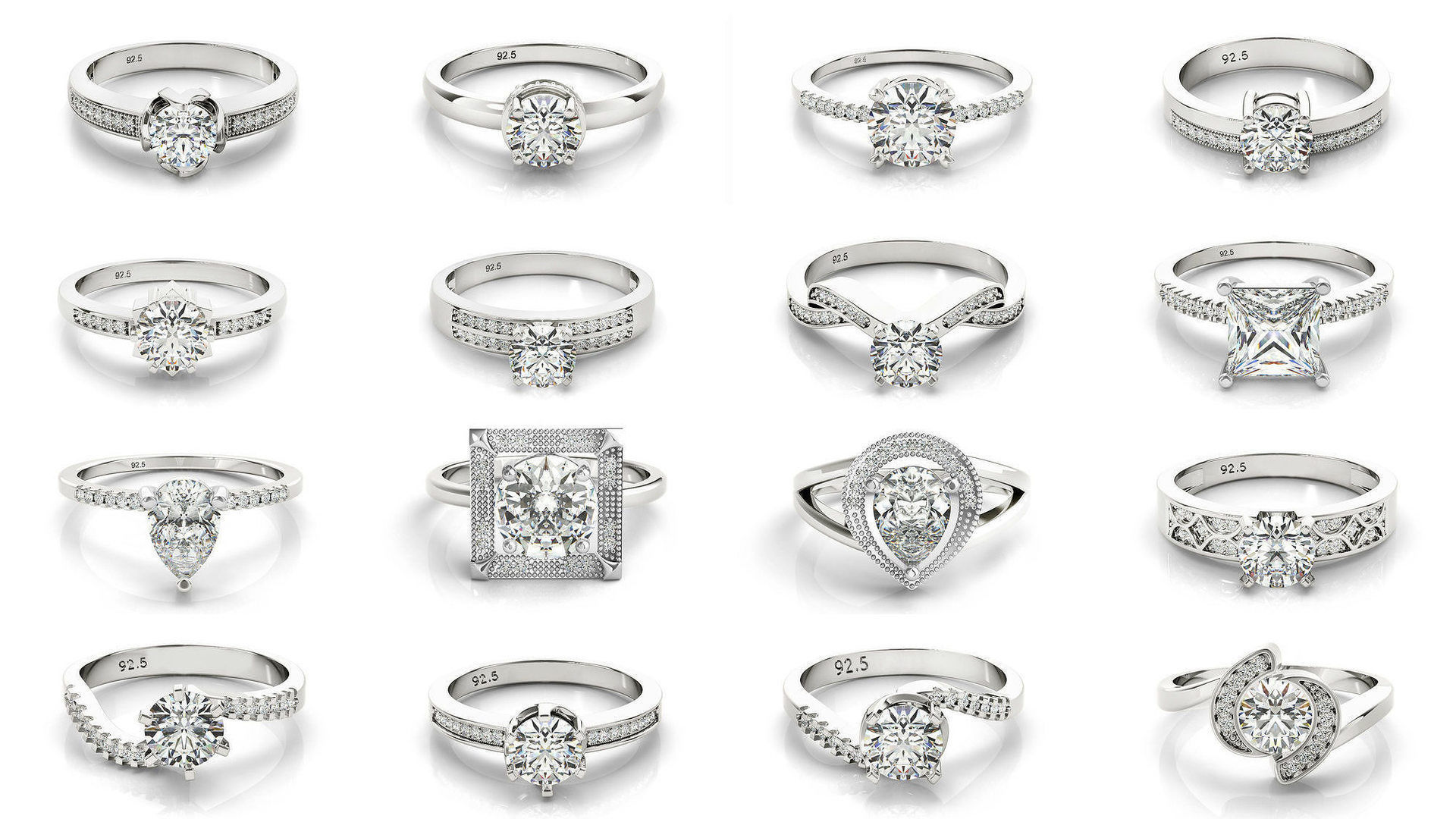 56 designs 3dm format files engagement ring file collection _5