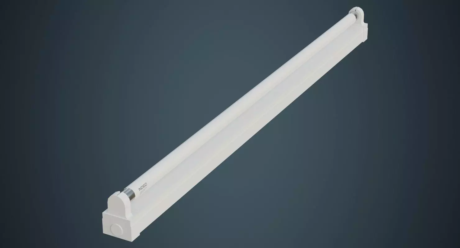 Fluorescent Bulb 3A Low-poly 3D model_0