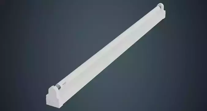 Fluorescent Bulb 3A Low-poly 3D model