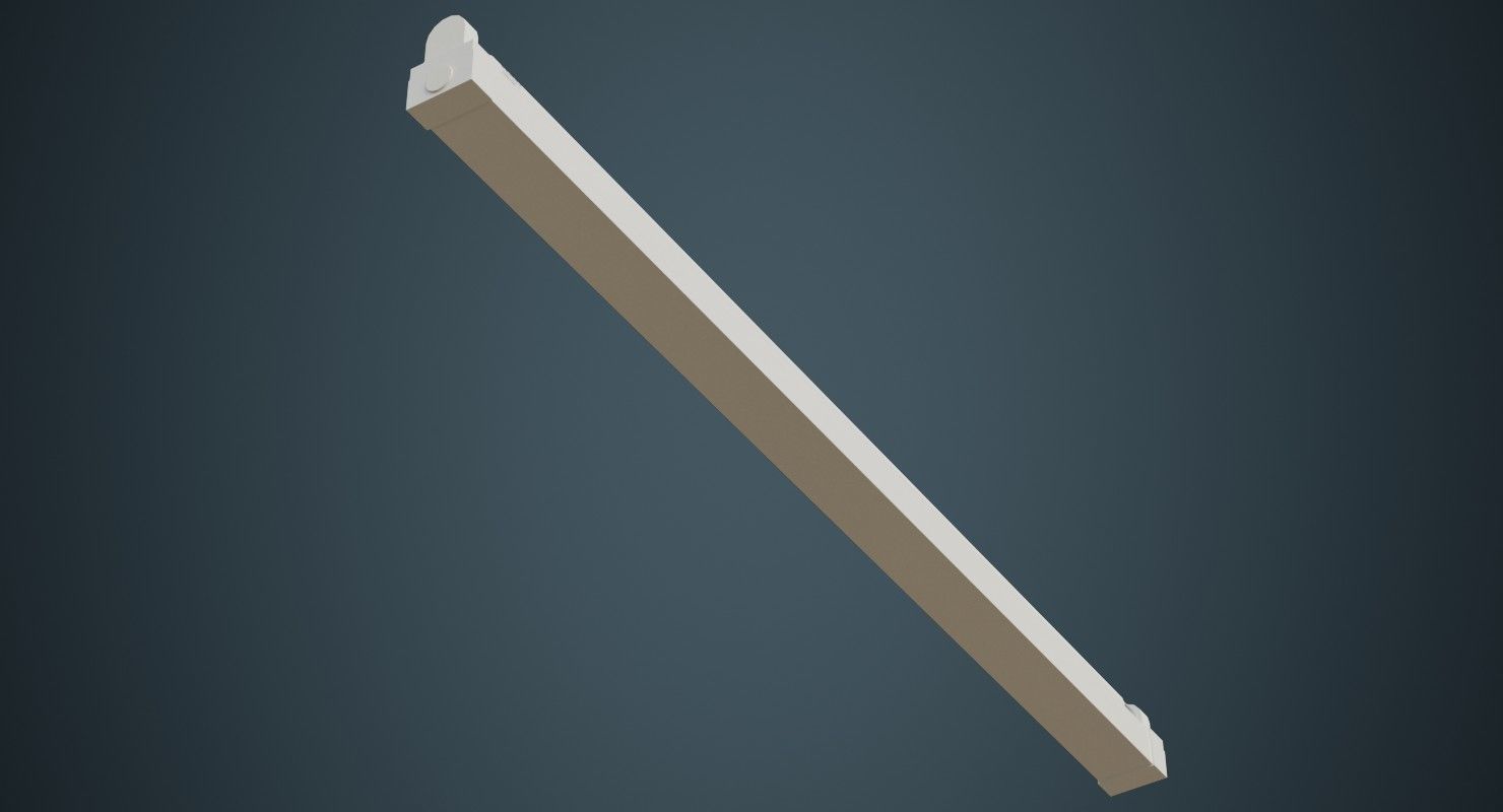 Fluorescent Bulb 3A Low-poly 3D model_4