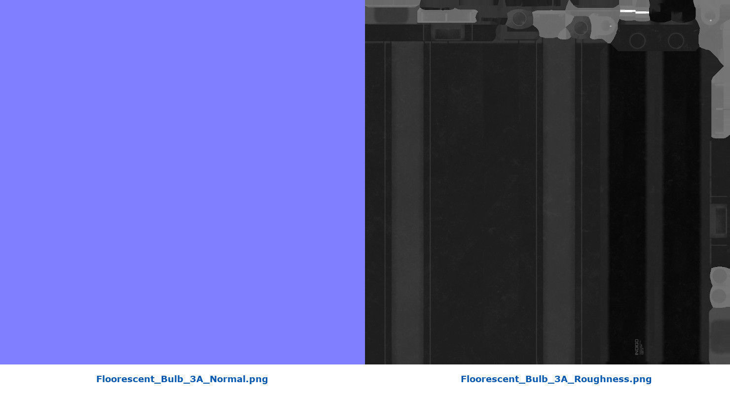 Fluorescent Bulb 3A Low-poly 3D model_8