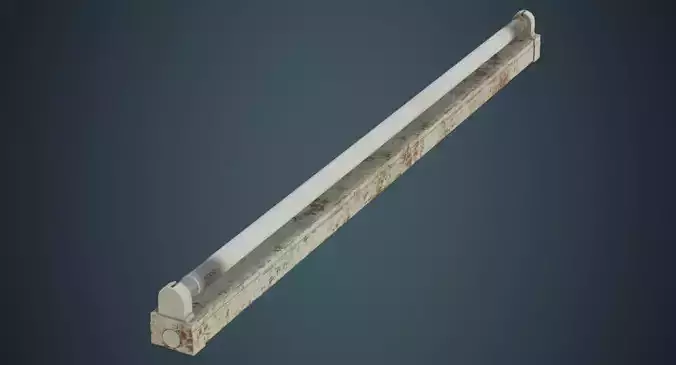 Fluorescent Bulb 3B Low-poly 3D model Fluorescent Bulb 3B Low-poly 3D model