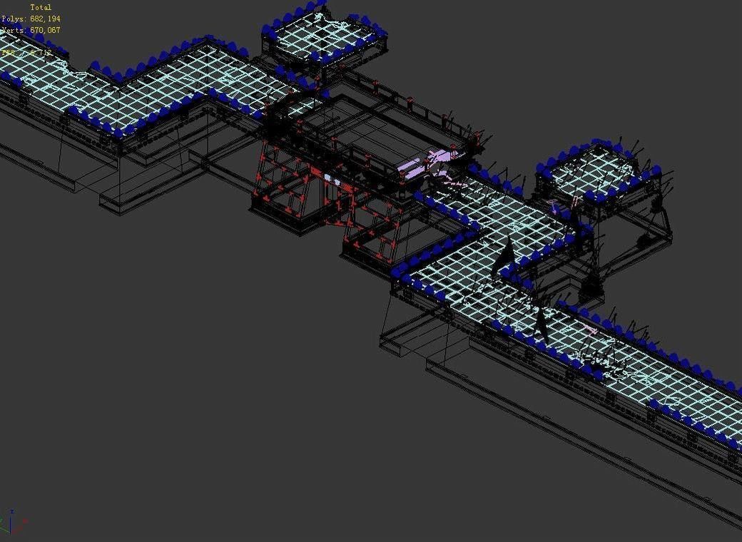 Tang War - broken city gate 3D model_2
