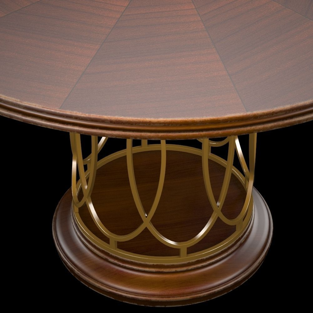 Avalon Heights-Neo Deco Pedestal Table 3D model_4
