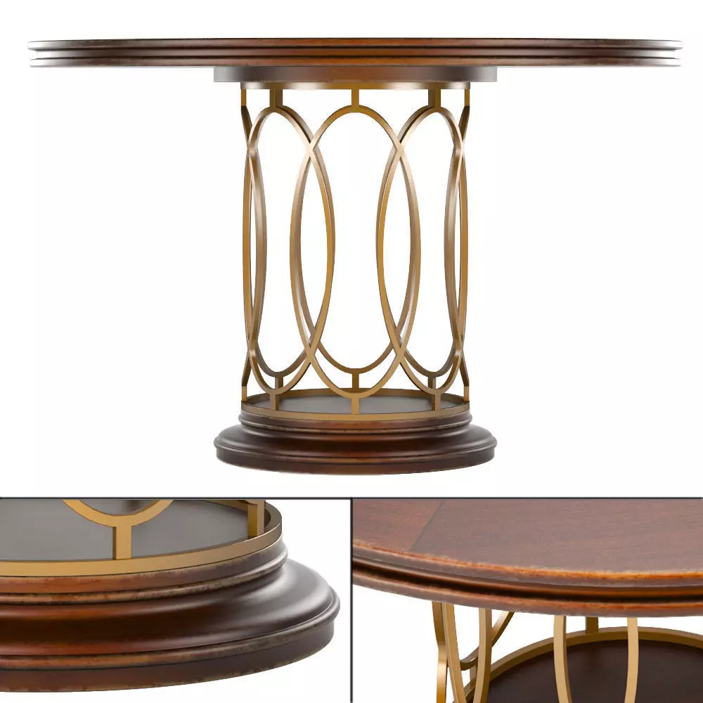 Avalon Heights-Neo Deco Pedestal Table 3D model_0