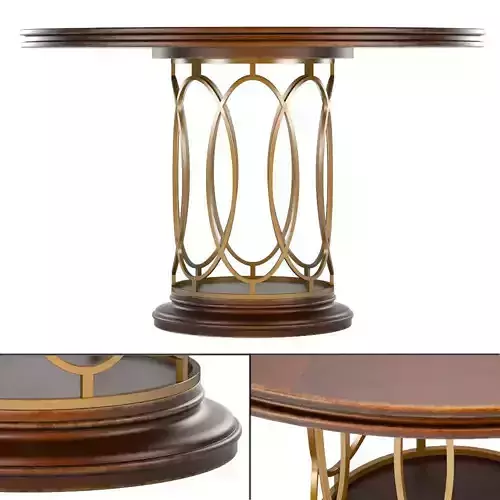 Avalon Heights-Neo Deco Pedestal Table 3D model