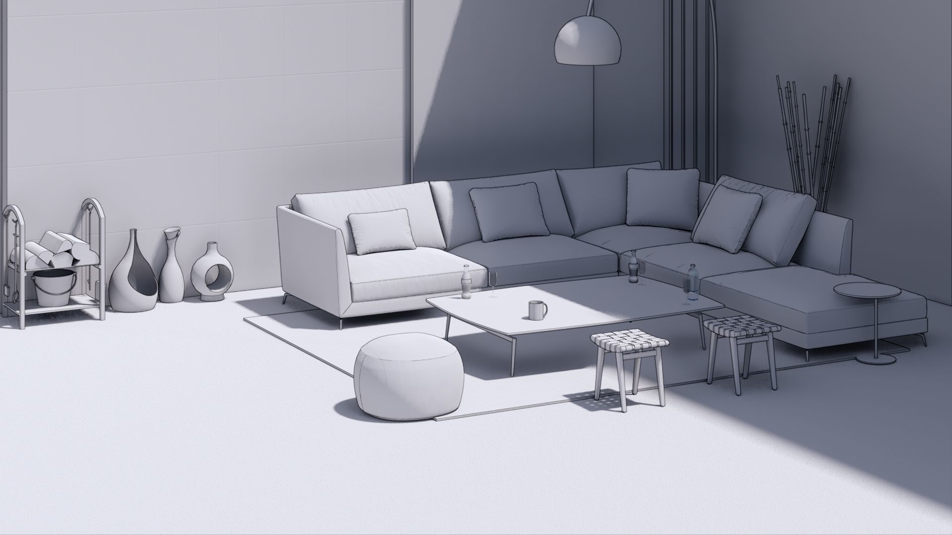 revit family setting area 3D model_1