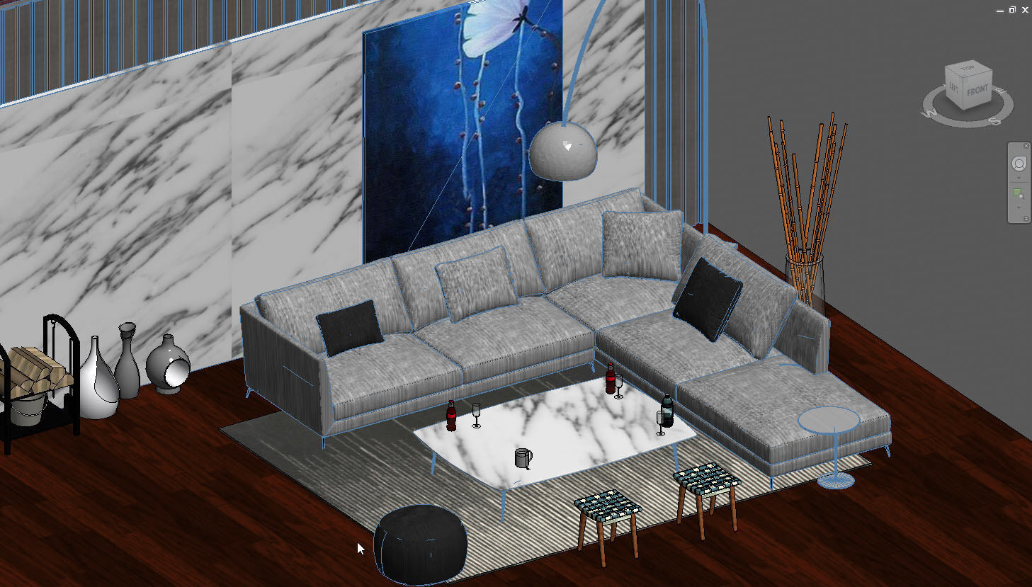 revit family setting area 3D model | CGTrader