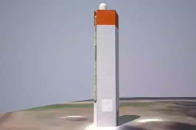 The New Burnett Heads Lighthouse Low poly 3D model
