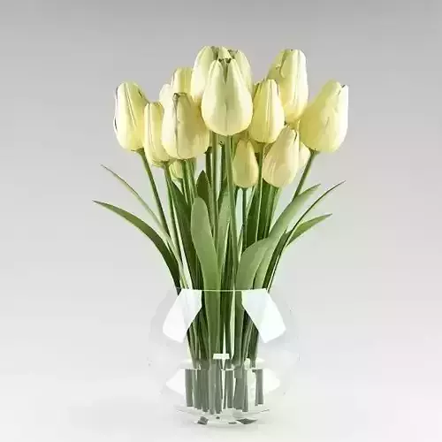 Ornamental plant 11 yellow tulips