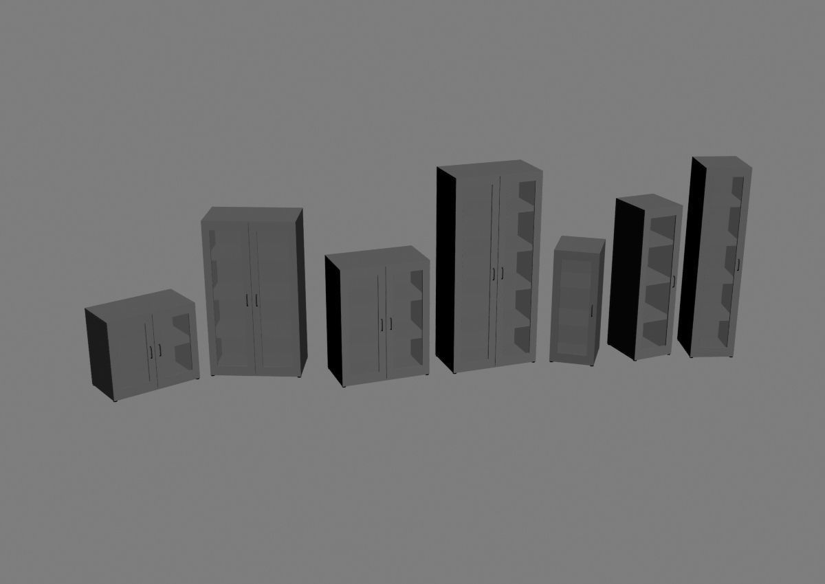 closet komod b01 3D model_2