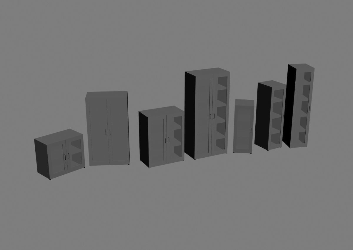 closet komod b01 3D model_3