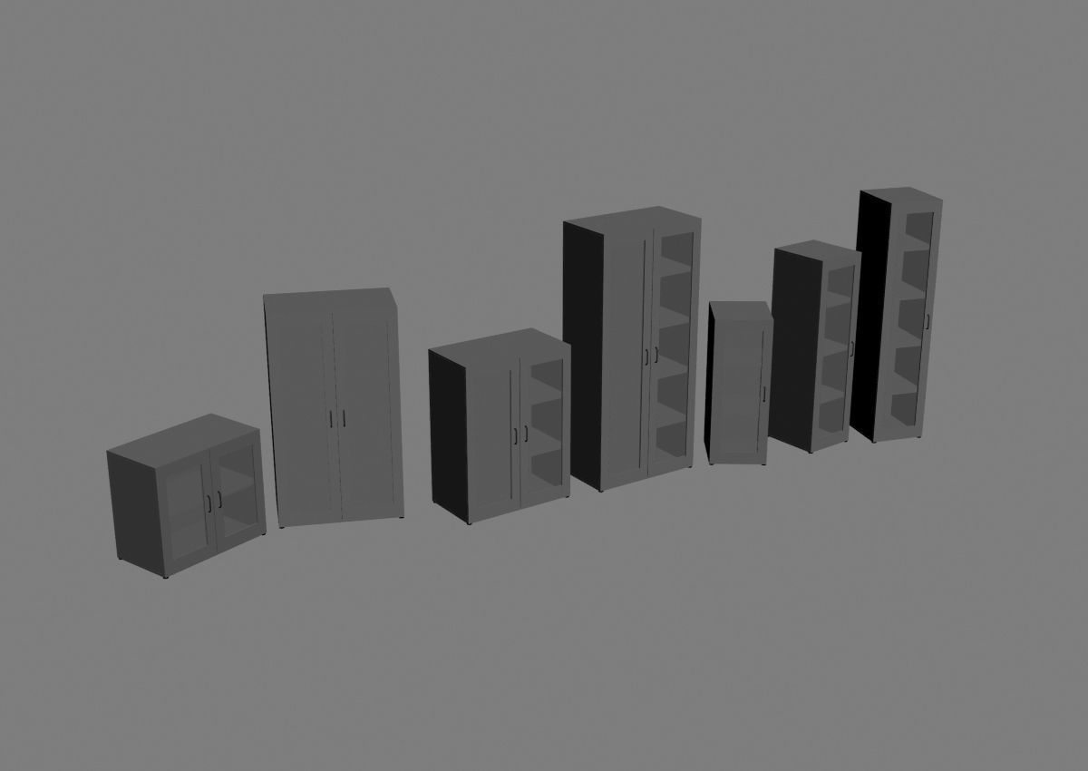 closet komod b01 3D model_4