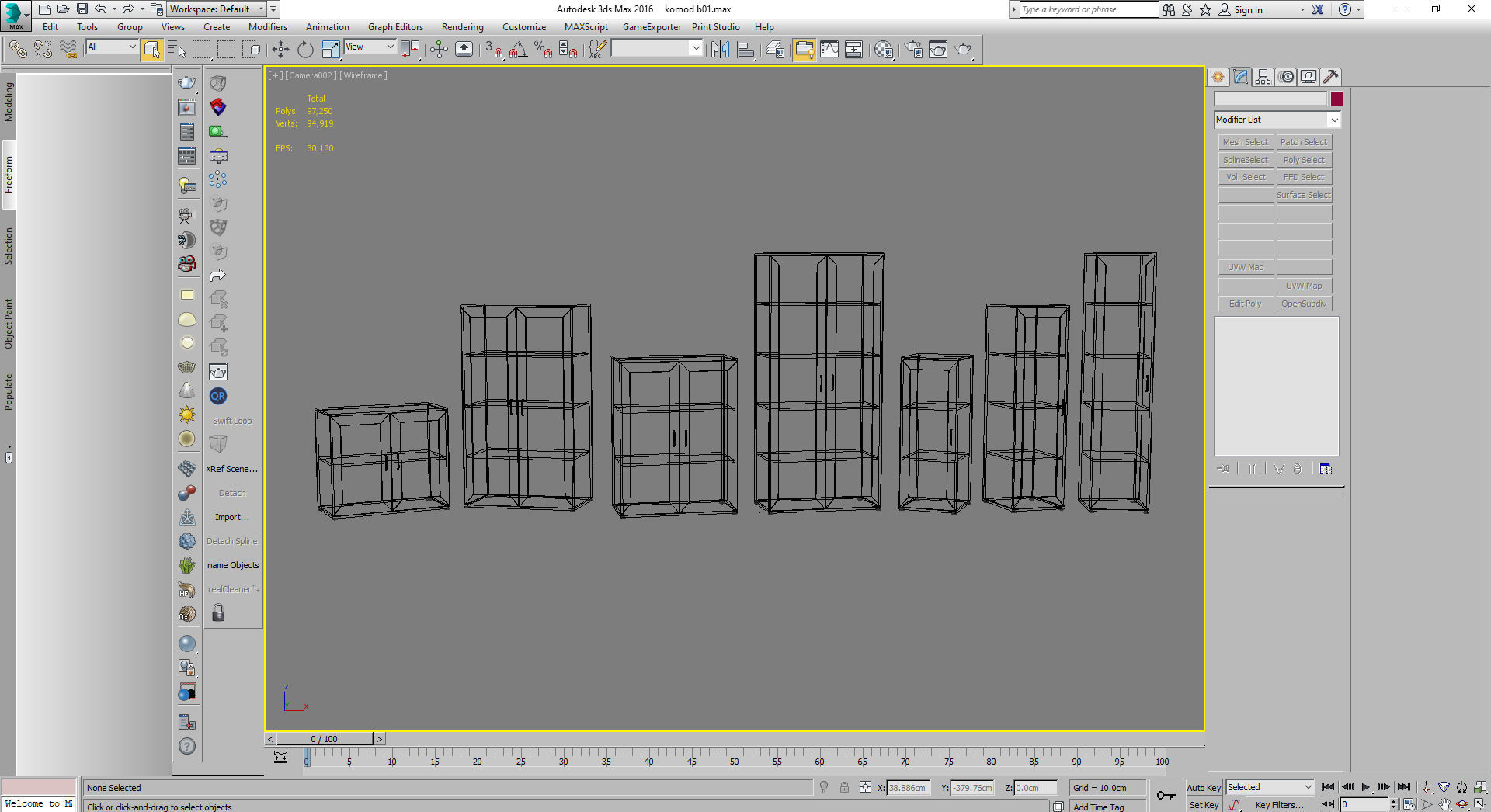 closet komod b01 3D model_1