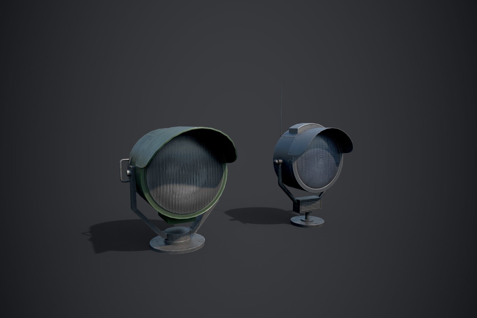 Searchlights street light Low-poly 3D model_22