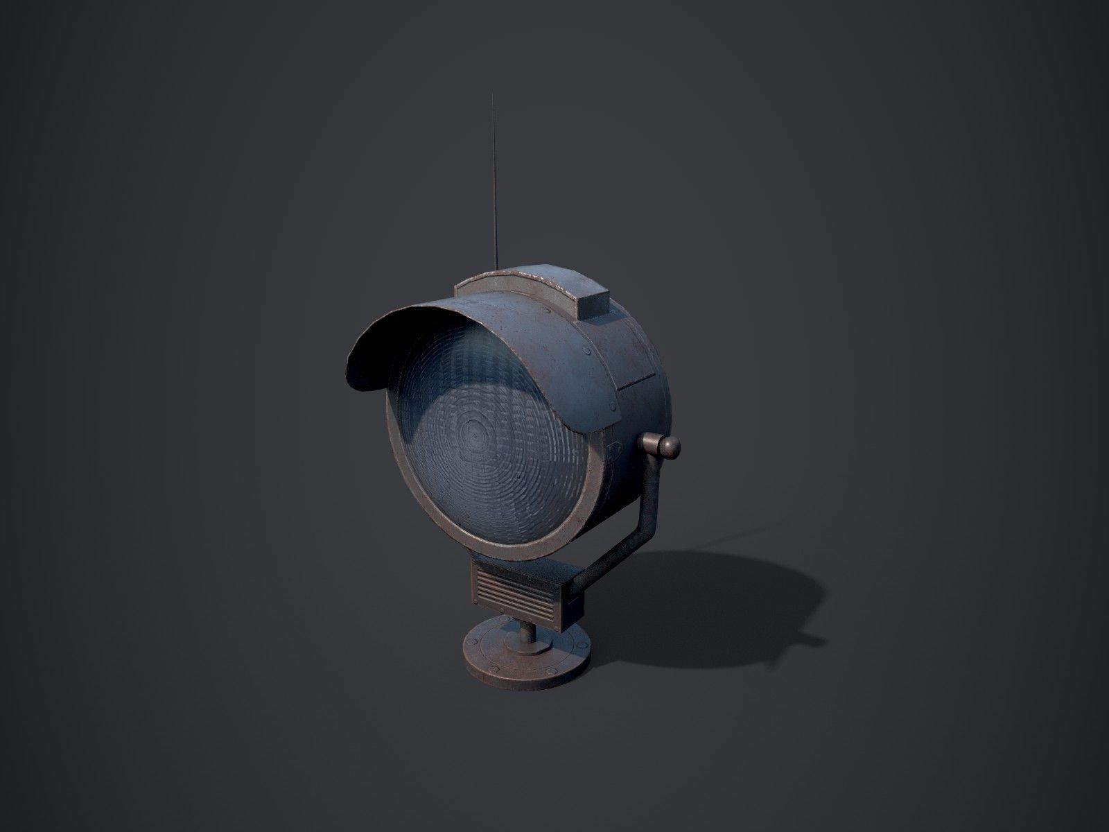 Searchlights street light Low-poly 3D model_17