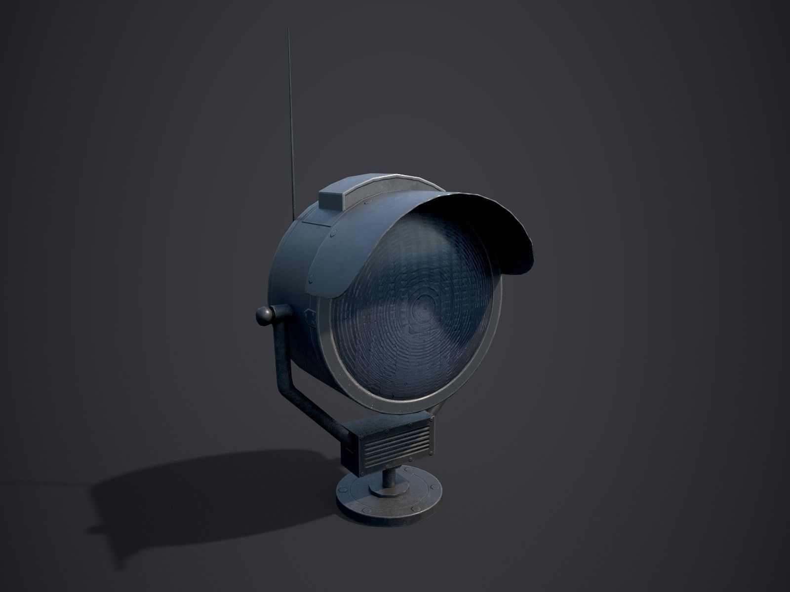 Searchlights street light Low-poly 3D model_16