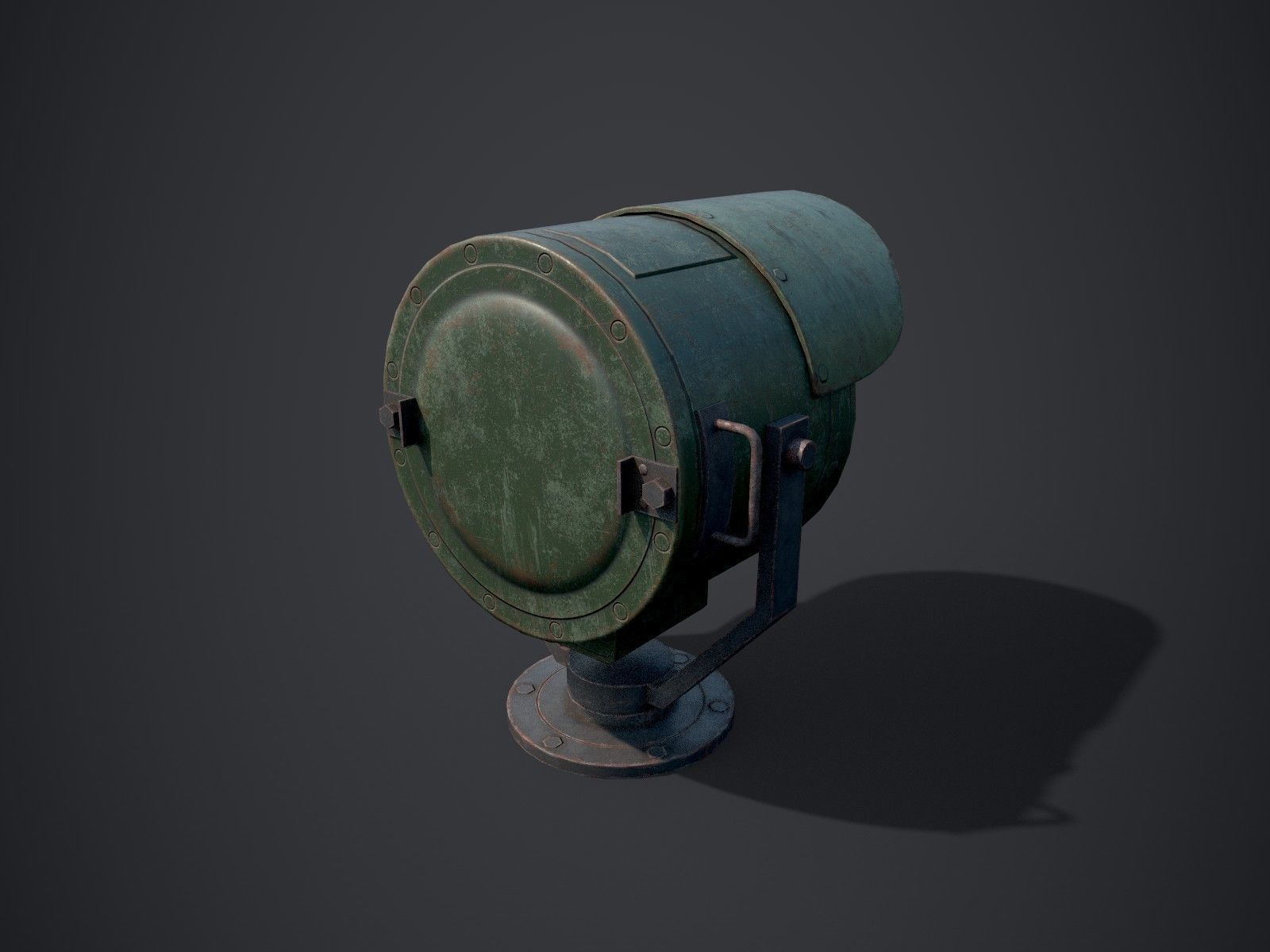 Searchlights street light Low-poly 3D model_10