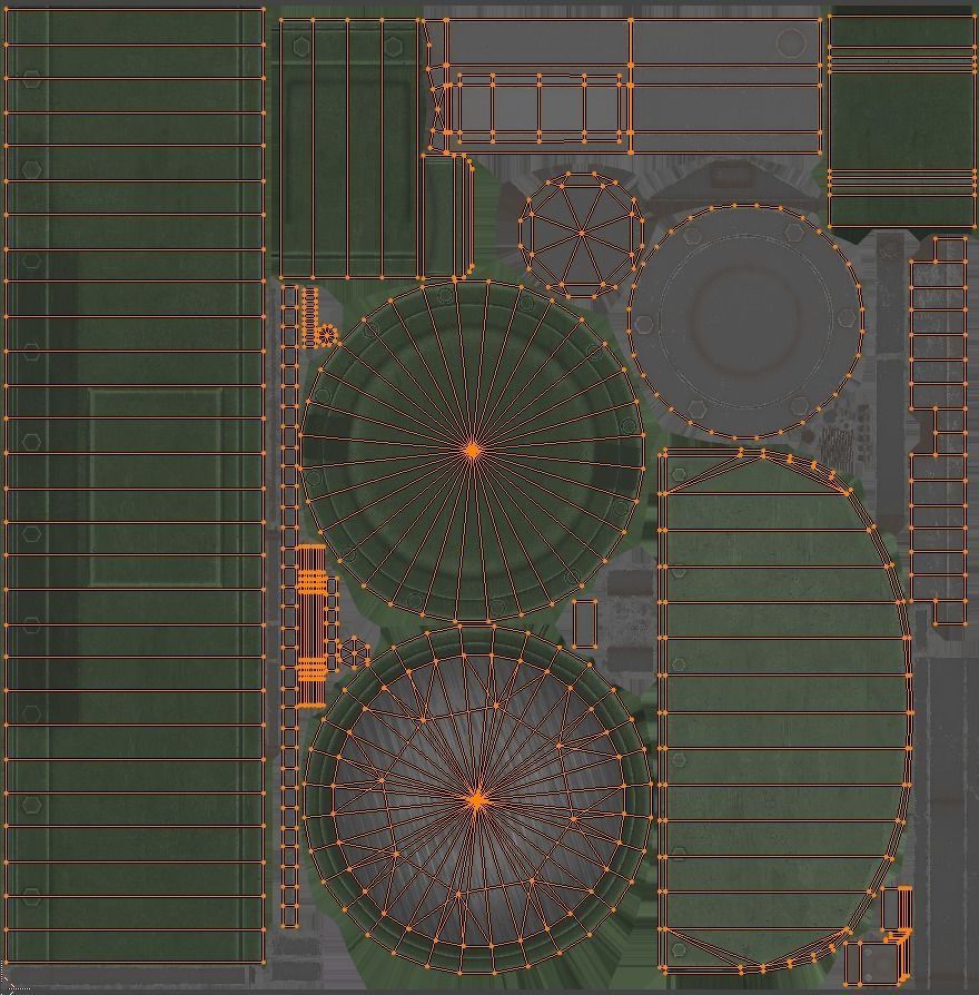 Searchlights street light Low-poly 3D model_25