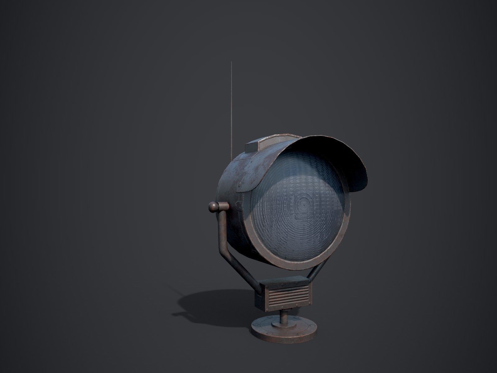Searchlights street light Low-poly 3D model_20