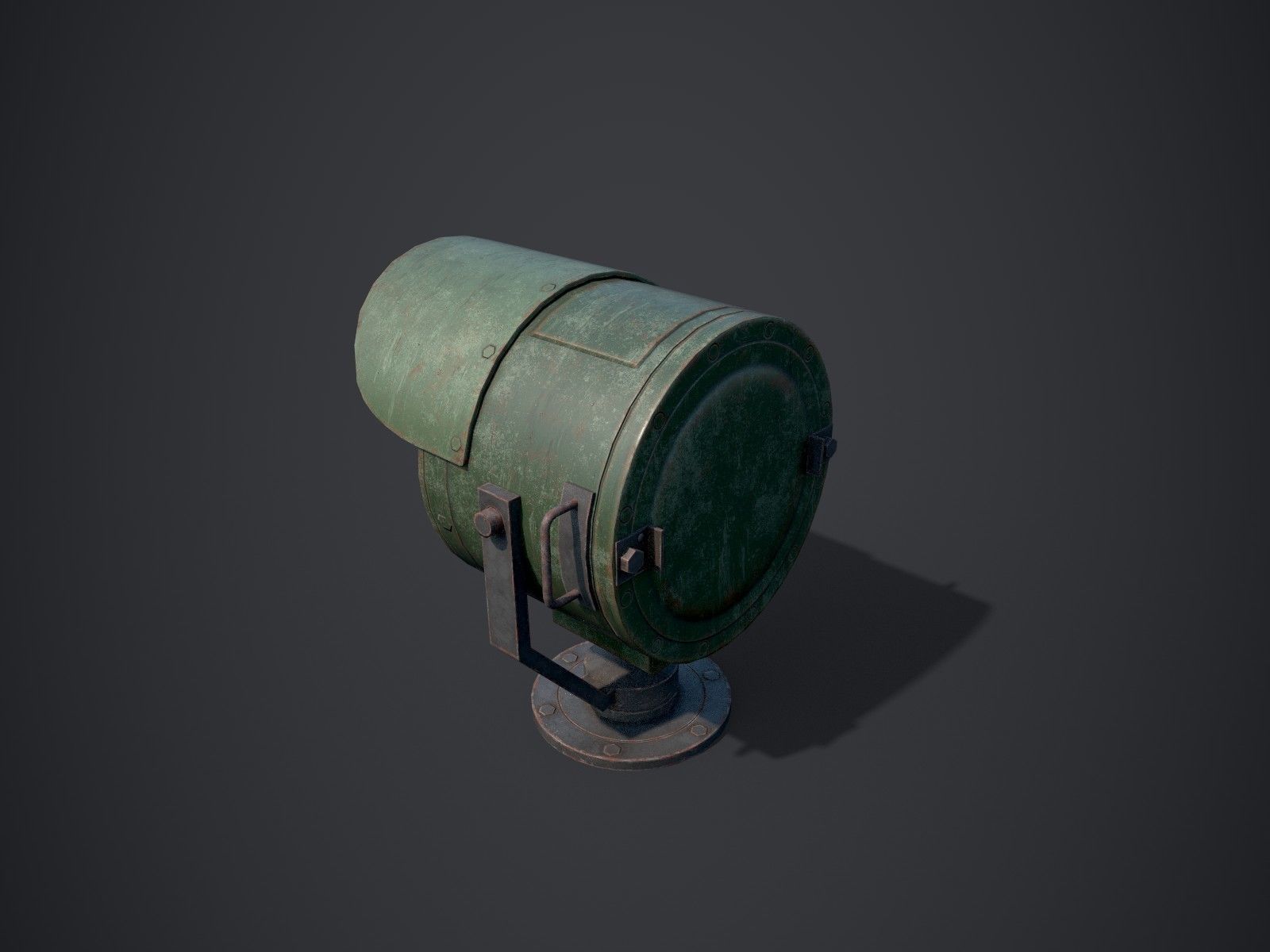 Searchlights street light Low-poly 3D model_9