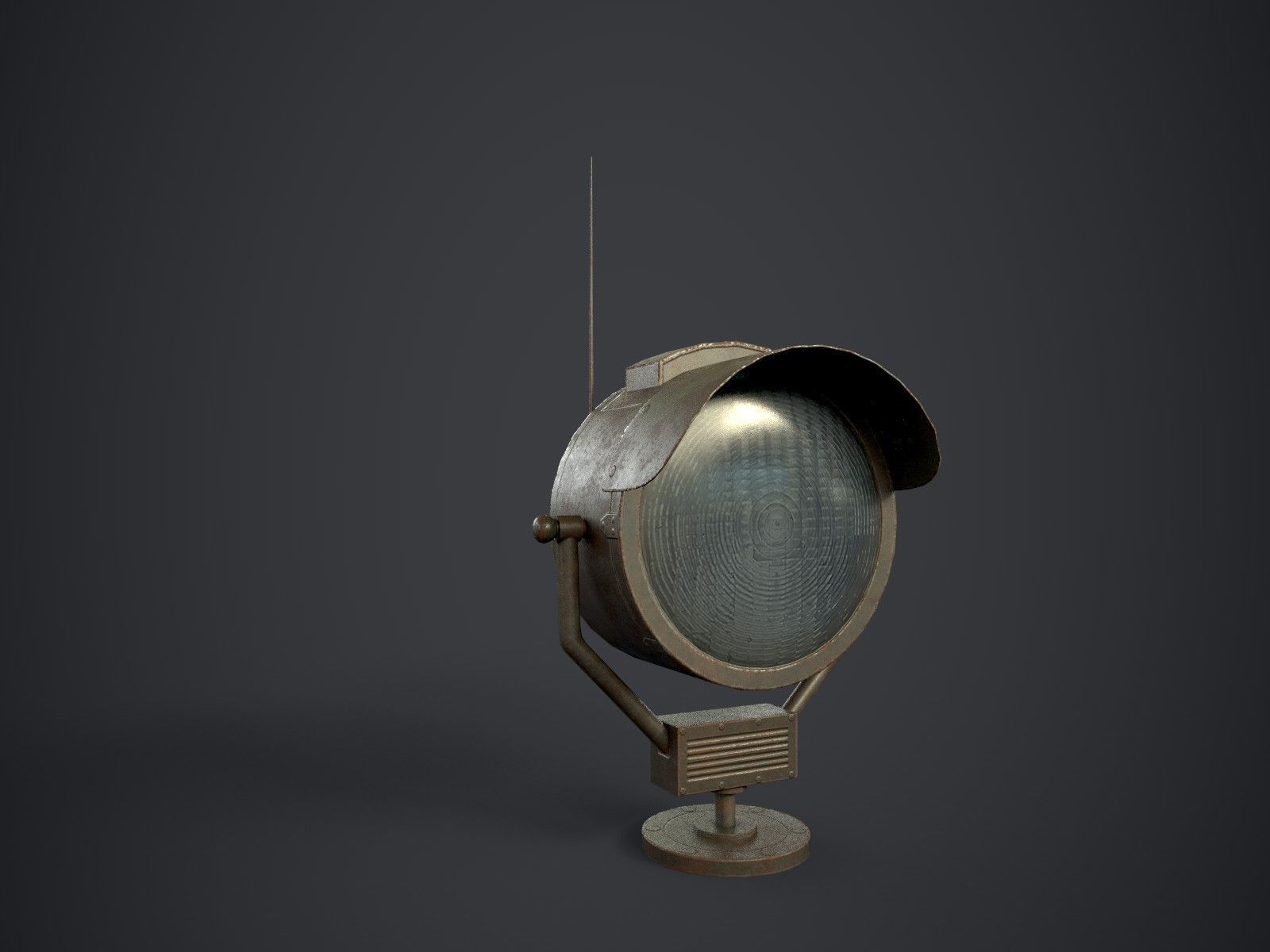 Searchlights street light Low-poly 3D model_21