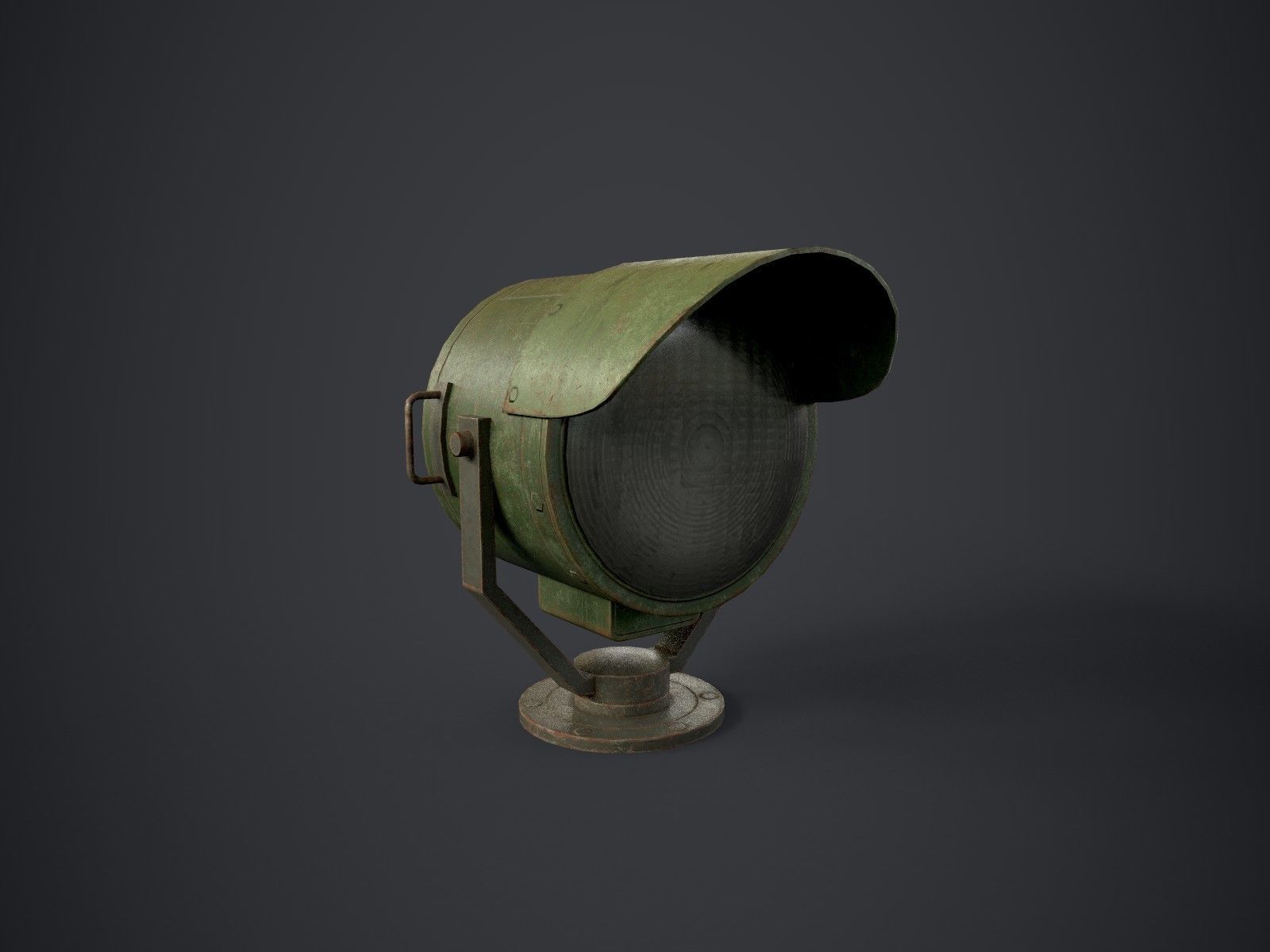 Searchlights street light Low-poly 3D model_11