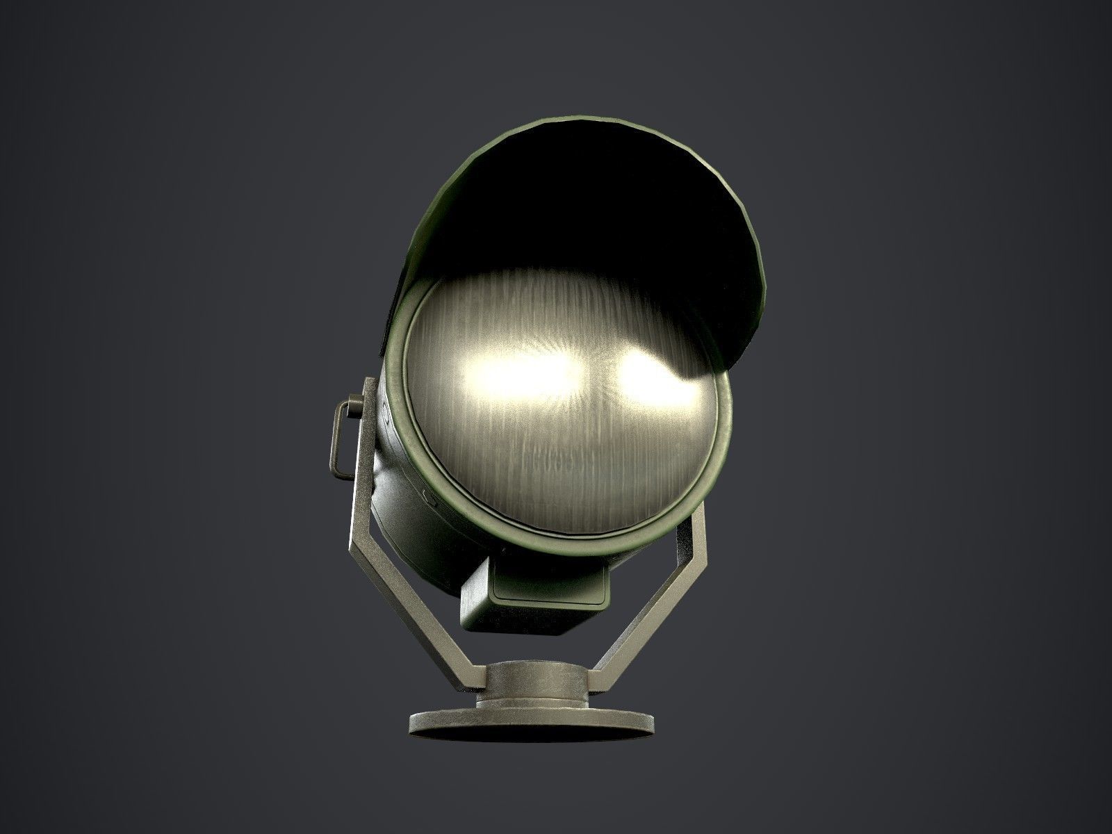 Searchlights street light Low-poly 3D model_7