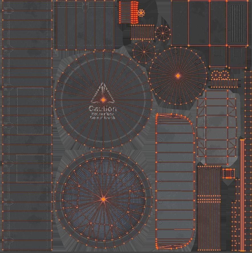 Searchlights street light Low-poly 3D model_26