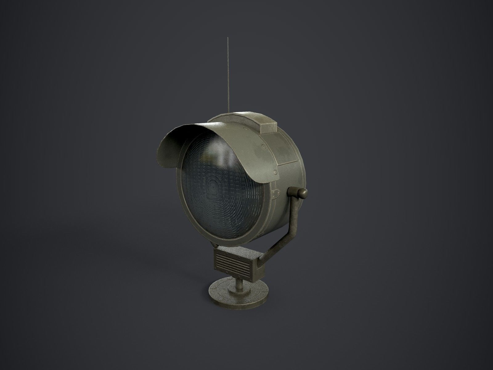 Searchlights street light Low-poly 3D model_13