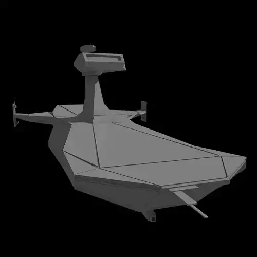 Low poly model Star ship 