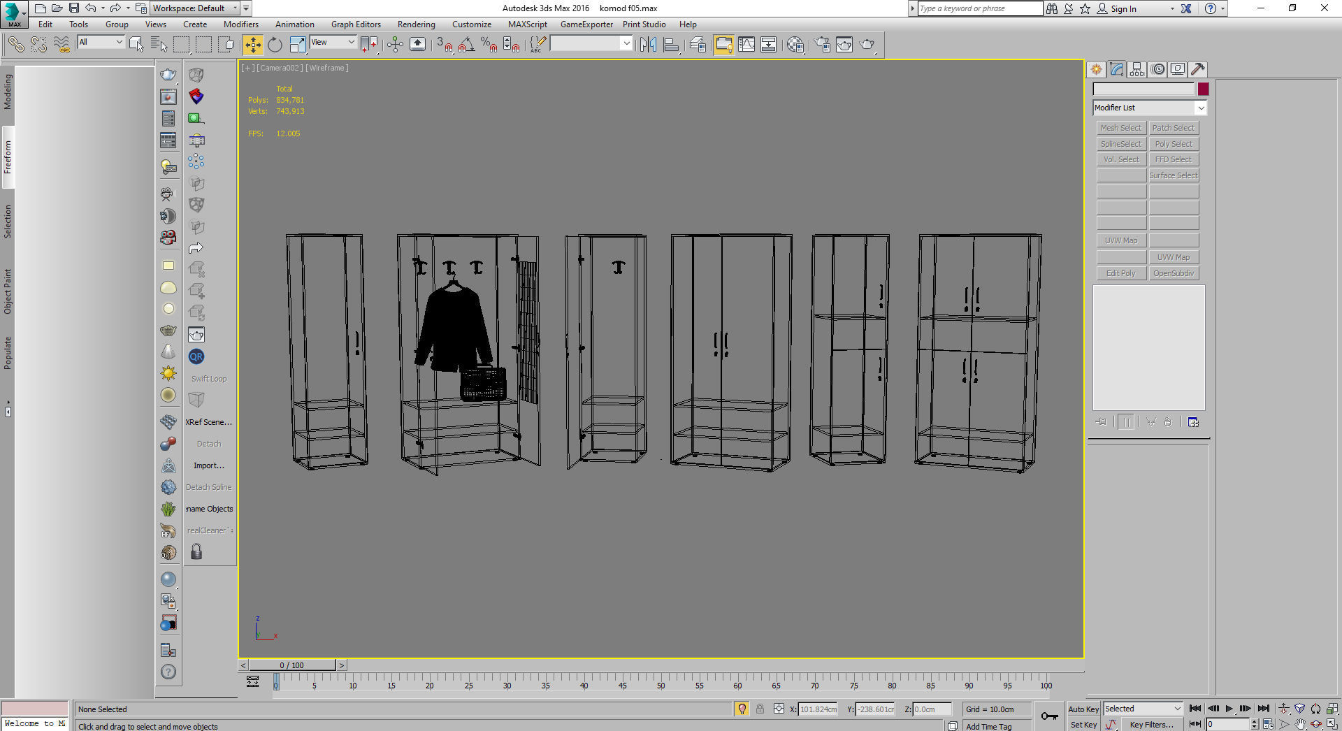 closet komod f05 3D model_2