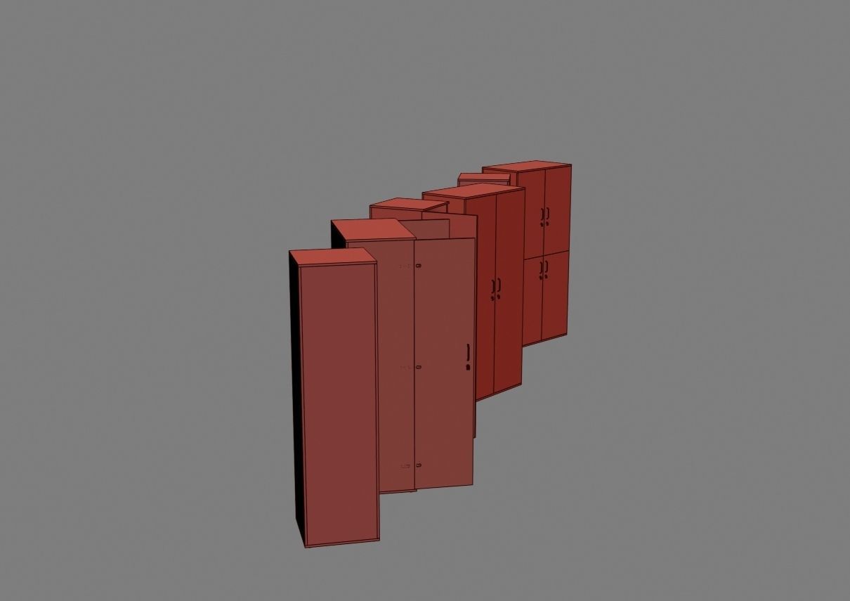 closet komod f05 3D model_11
