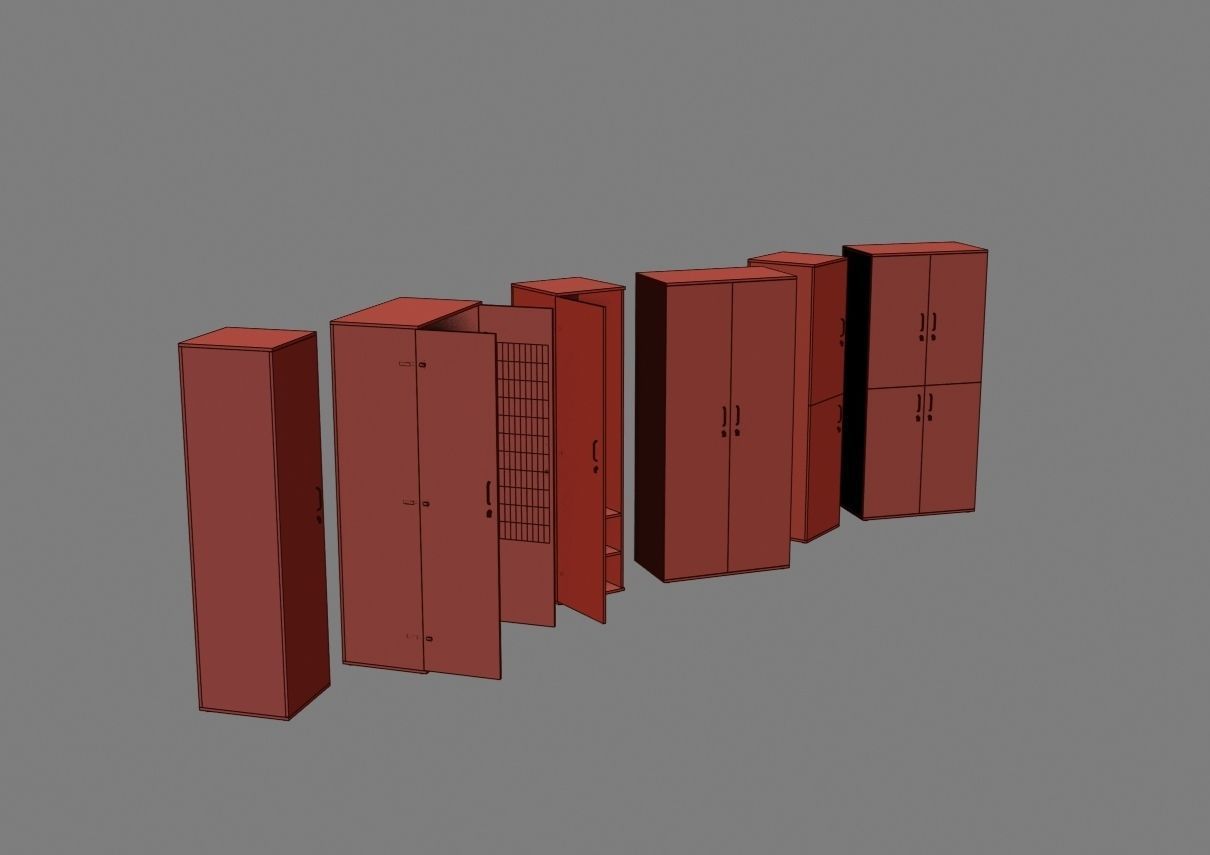 closet komod f05 3D model_7