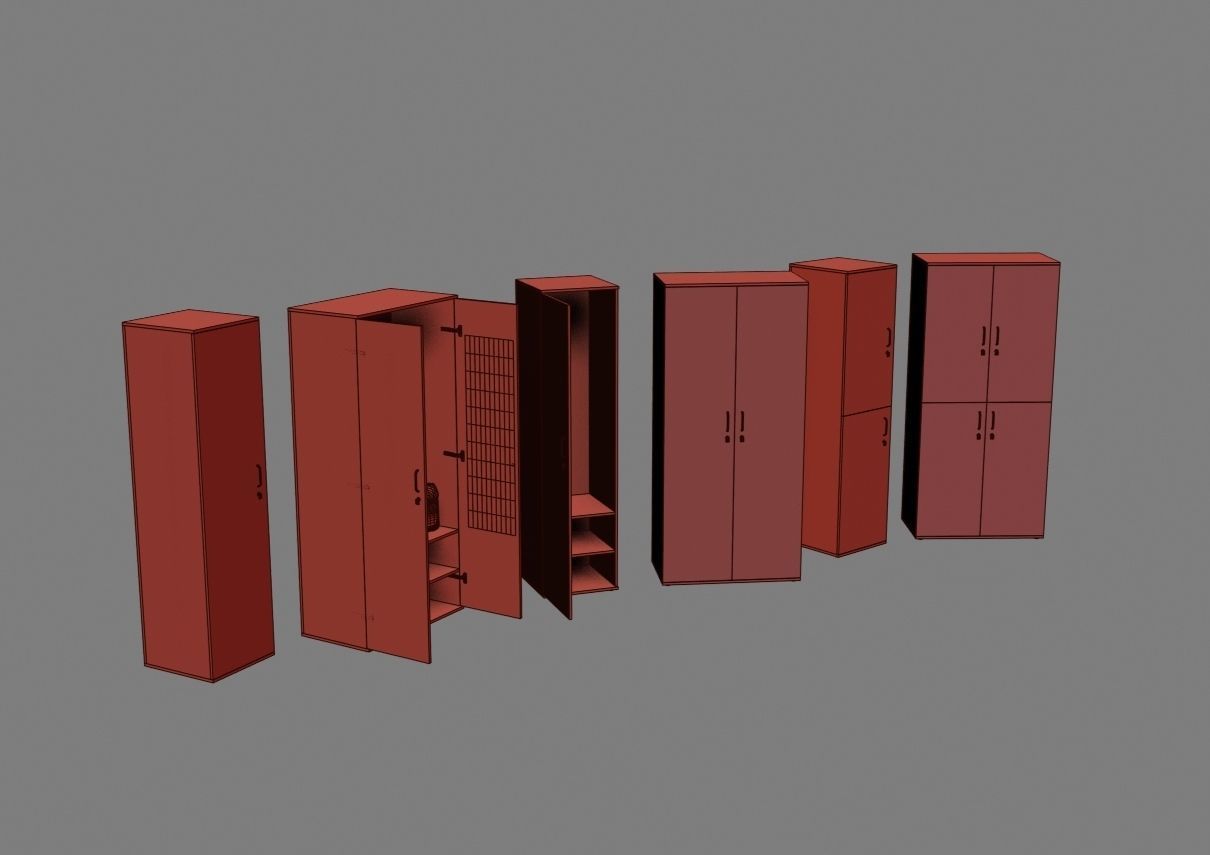 closet komod f05 3D model_5