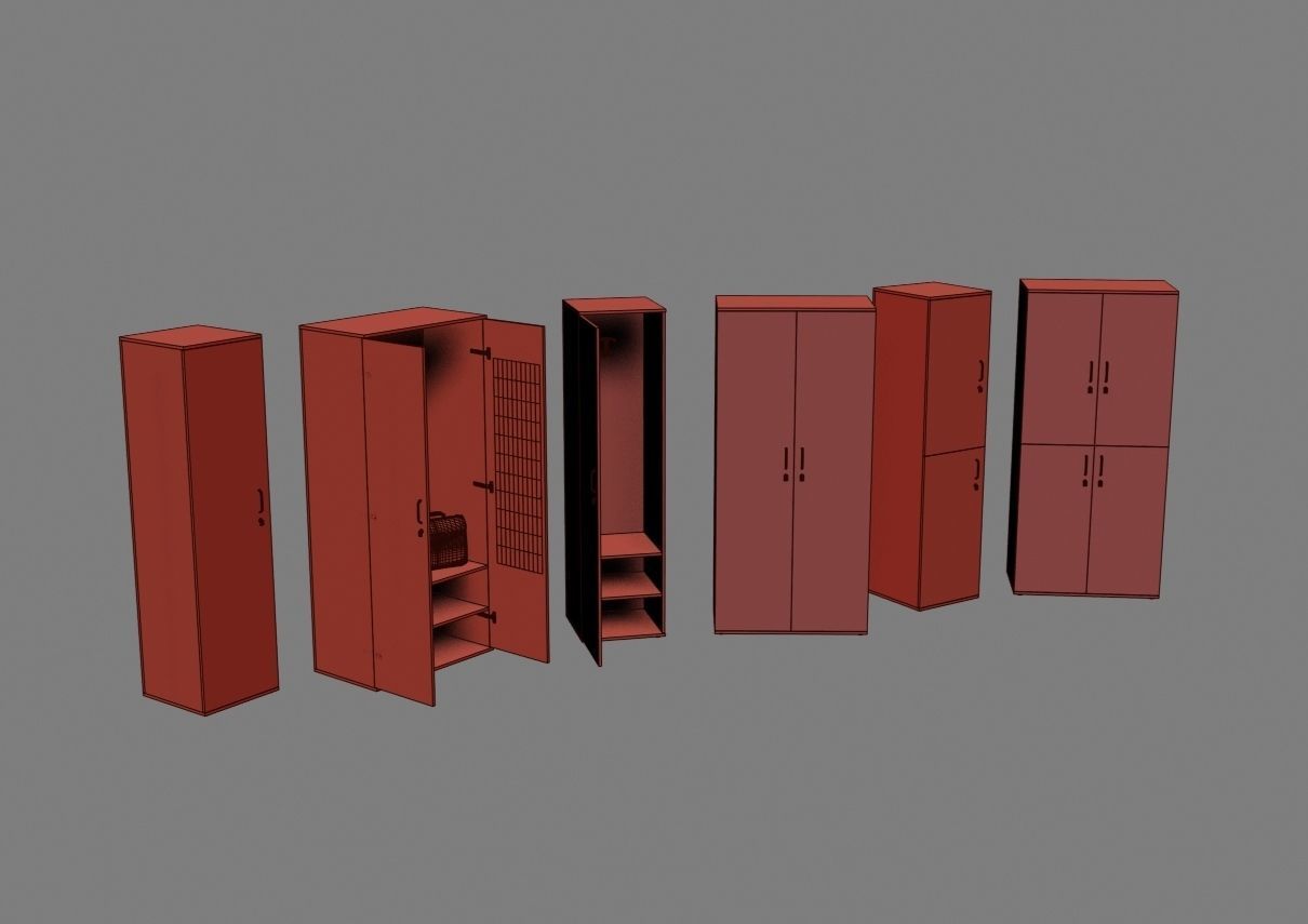 closet komod f05 3D model_4