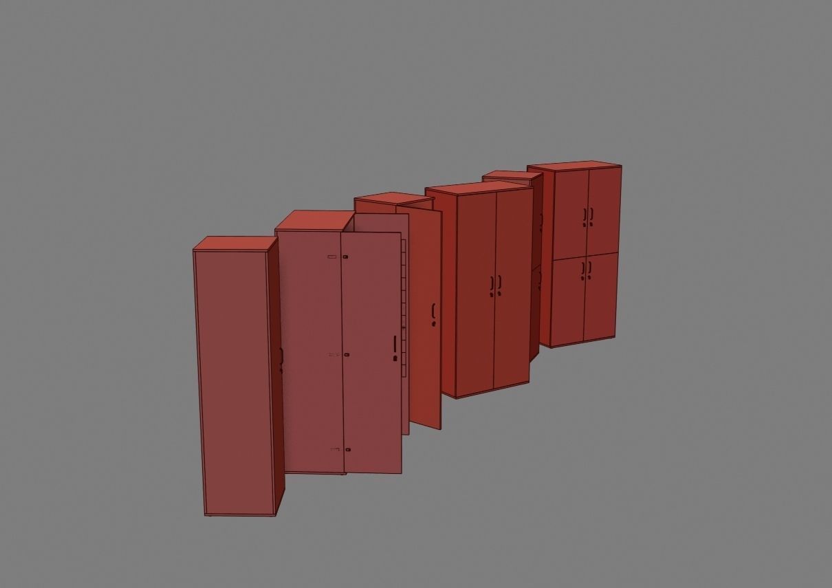 closet komod f05 3D model_9
